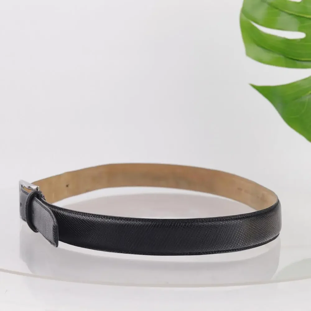 Cole Haan Mens Belt Size 42 Textured Black Leather Dressy‎ Elegant Classic